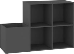 vidaXL - Opbergkast - 105x35,5x70 - cm - bewerkt - hout - grijs