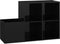 vidaXL - Opbergkast - 105x35,5x70 - cm - bewerkt - hout - hoogglans - zwart