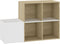 vidaXL - Opbergkast - 105x35,5x70 - cm - bewerkt - hout - wit - en - sonoma - eikenkleur