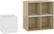 vidaXL - Opbergkast - 105x35,5x70 - cm - bewerkt - hout - wit - en - sonoma - eikenkleur
