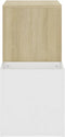 vidaXL - Opbergkast - 105x35,5x70 - cm - bewerkt - hout - wit - en - sonoma - eikenkleur