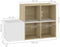vidaXL - Opbergkast - 105x35,5x70 - cm - bewerkt - hout - wit - en - sonoma - eikenkleur