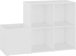 vidaXL - Opbergkast - 105x35,5x70 - cm - bewerkt - hout - wit