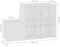 vidaXL - Opbergkast - 105x35,5x70 - cm - bewerkt - hout - wit