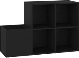 vidaXL - Opbergkast - 105x35,5x70 - cm - bewerkt - hout - zwart