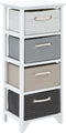 vidaXL - Opbergkast - 4 - lades - hout