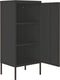 vidaXL - Opbergkast - 42,5x35x101,5 - cm - staal - antracietkleurig