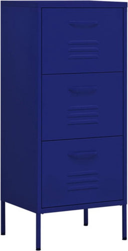 vidaXL - Opbergkast - 42,5x35x101,5 - cm - staal - marineblauw