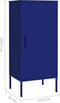 vidaXL - Opbergkast - 42,5x35x101,5 - cm - staal - marineblauw