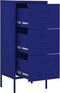 vidaXL - Opbergkast - 42,5x35x101,5 - cm - staal - marineblauw
