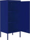 vidaXL - Opbergkast - 42,5x35x101,5 - cm - staal - marineblauw