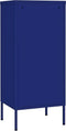 vidaXL - Opbergkast - 42,5x35x101,5 - cm - staal - marineblauw