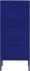 vidaXL - Opbergkast - 42,5x35x101,5 - cm - staal - marineblauw