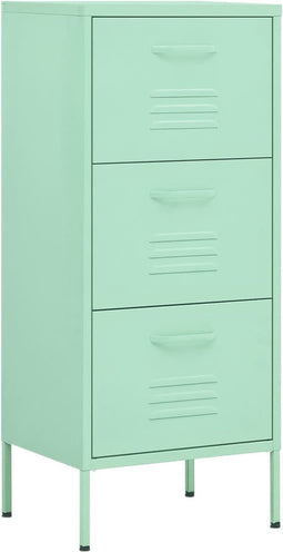vidaXL - Opbergkast - 42,5x35x101,5 - cm - staal - mint