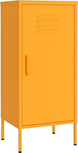 vidaXL - Opbergkast - 42,5x35x101,5 - cm - staal - mosterdgeel