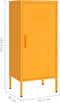 vidaXL - Opbergkast - 42,5x35x101,5 - cm - staal - mosterdgeel