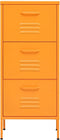 vidaXL - Opbergkast - 42,5x35x101,5 - cm - staal - mosterdgeel