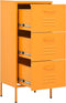 vidaXL - Opbergkast - 42,5x35x101,5 - cm - staal - mosterdgeel