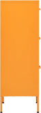 vidaXL - Opbergkast - 42,5x35x101,5 - cm - staal - mosterdgeel