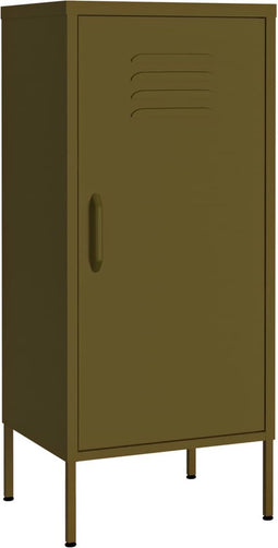 vidaXL - Opbergkast - 42,5x35x101,5 - cm - staal - olijfgroen
