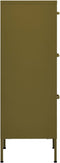 vidaXL - Opbergkast - 42,5x35x101,5 - cm - staal - olijfgroen