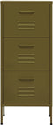 vidaXL - Opbergkast - 42,5x35x101,5 - cm - staal - olijfgroen