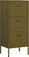 vidaXL - Opbergkast - 42,5x35x101,5 - cm - staal - olijfgroen