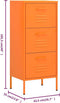 vidaXL - Opbergkast - 42,5x35x101,5 - cm - staal - oranje