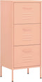 vidaXL - Opbergkast - 42,5x35x101,5 - cm - staal - roze