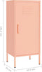 vidaXL - Opbergkast - 42,5x35x101,5 - cm - staal - roze