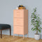 vidaXL - Opbergkast - 42,5x35x101,5 - cm - staal - roze