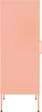 vidaXL - Opbergkast - 42,5x35x101,5 - cm - staal - roze