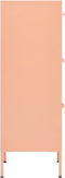 vidaXL - Opbergkast - 42,5x35x101,5 - cm - staal - roze