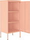 vidaXL - Opbergkast - 42,5x35x101,5 - cm - staal - roze