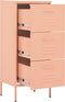 vidaXL - Opbergkast - 42,5x35x101,5 - cm - staal - roze