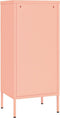 vidaXL - Opbergkast - 42,5x35x101,5 - cm - staal - roze