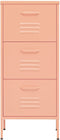 vidaXL - Opbergkast - 42,5x35x101,5 - cm - staal - roze