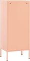vidaXL - Opbergkast - 42,5x35x101,5 - cm - staal - roze