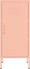 vidaXL - Opbergkast - 42,5x35x101,5 - cm - staal - roze