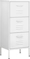 vidaXL - Opbergkast - 42,5x35x101,5 - cm - staal - wit