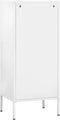 vidaXL - Opbergkast - 42,5x35x101,5 - cm - staal - wit