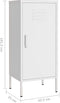 vidaXL - Opbergkast - 42,5x35x101,5 - cm - staal - wit