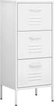 vidaXL - Opbergkast - 42,5x35x101,5 - cm - staal - wit