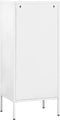 vidaXL - Opbergkast - 42,5x35x101,5 - cm - staal - wit