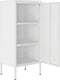 vidaXL - Opbergkast - 42,5x35x101,5 - cm - staal - wit