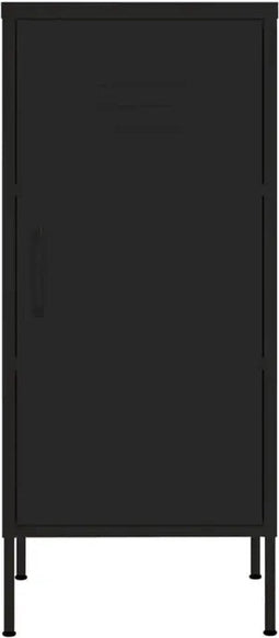 vidaXL - Opbergkast - 42,5x35x101,5 - cm - staal - zwart
