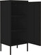 vidaXL - Opbergkast - 42,5x35x101,5 - cm - staal - zwart