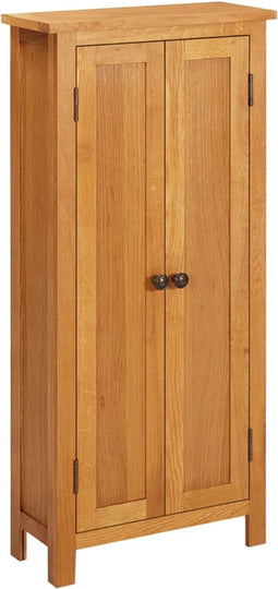 vidaXL - Opbergkast - 50x22x110 - cm - massief - eikenhout