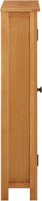 vidaXL - Opbergkast - 50x22x110 - cm - massief - eikenhout