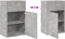 vidaXL - Opbergkast - 56,5x39x90 - cm - bewerkt - hout - betongrijs